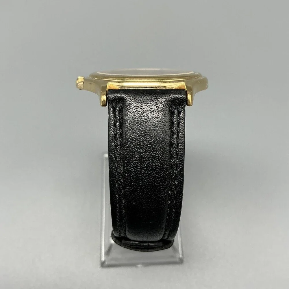Movado Museum Womens Watch 31mm Black Dial Gold Tone 87-E41-0863 New Battery